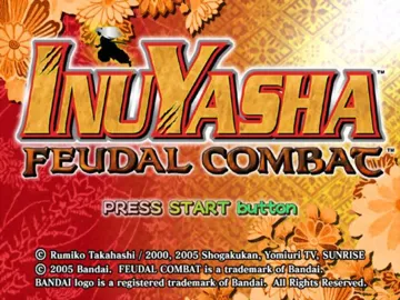 Inuyasha - Feudal Combat screen shot title